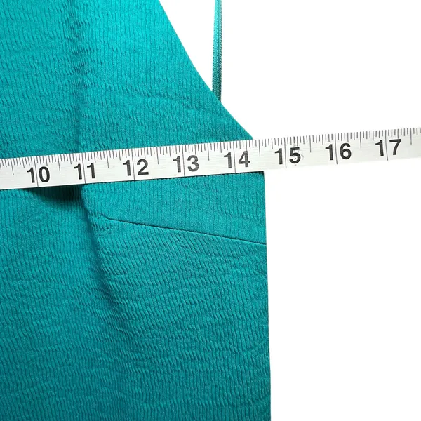 C/MEO Collective Star Lesson Dress Womens S Green Asymmetric Halter Textured‎ - Image 8