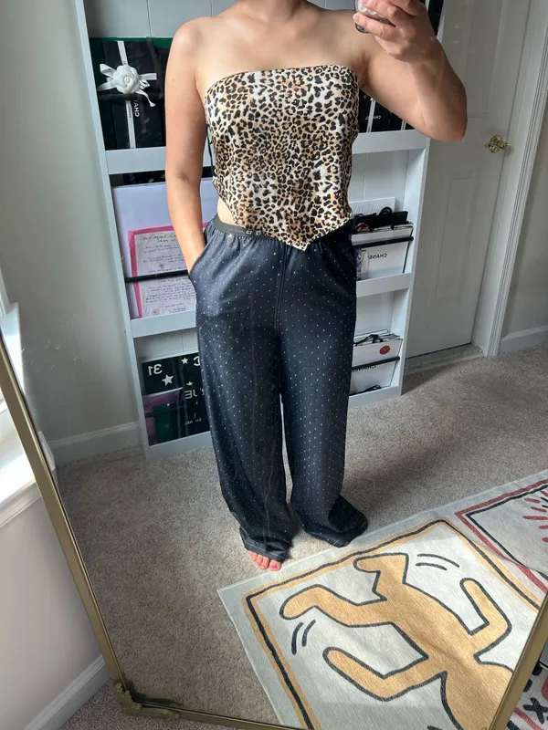 Leopard scarf top. S - Image 12