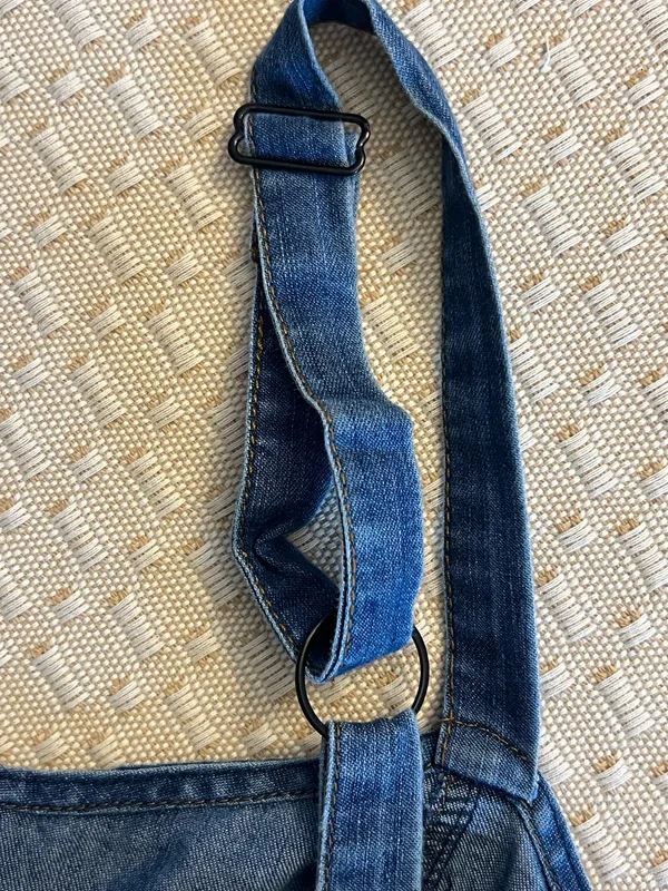 Denim corset maxi dress Blue Size L - Image 6