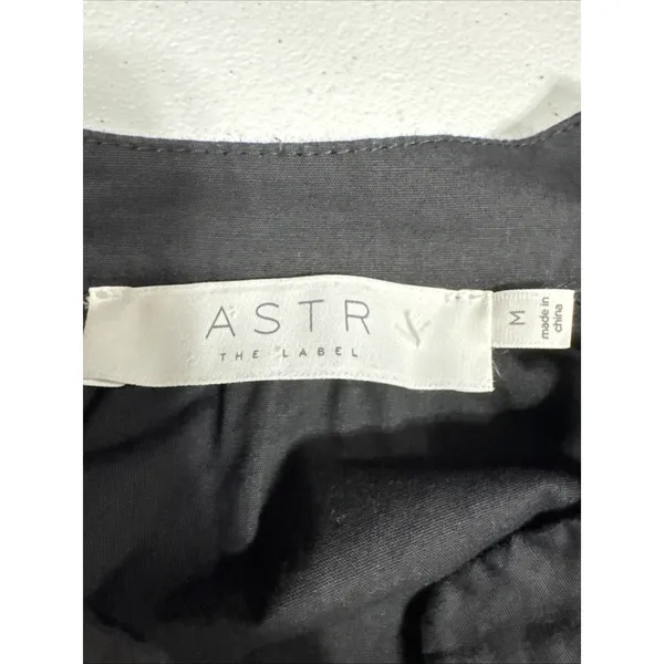 ASTR THE LABEL Ruched Long Sleeve Shirtdress Tiered Black Size M Preppy Party - Image 4