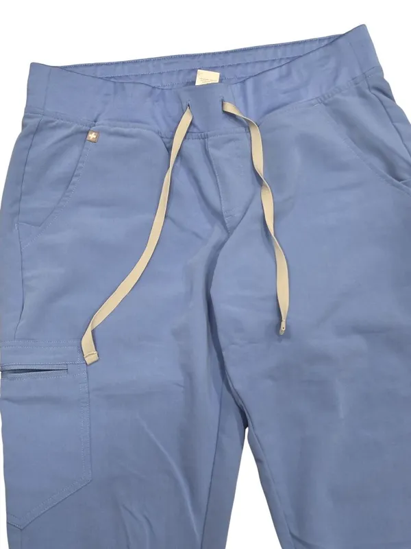Figs Technical Collection Jogger Scrub Pants Blue M/P Drawstring Pockets Petite - Image 6