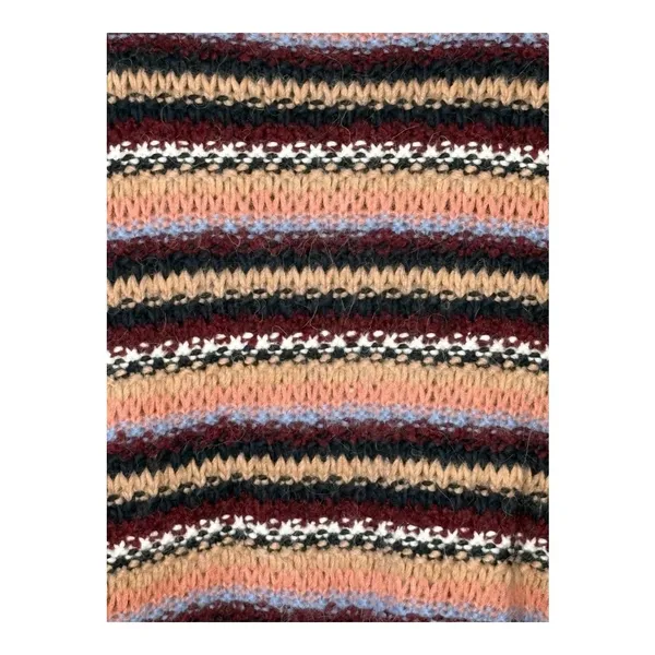 Elsamanda Striped Alpaca Wool Blend Sweater Womens Large Brown Multi Knit Italy‎ - Image 5