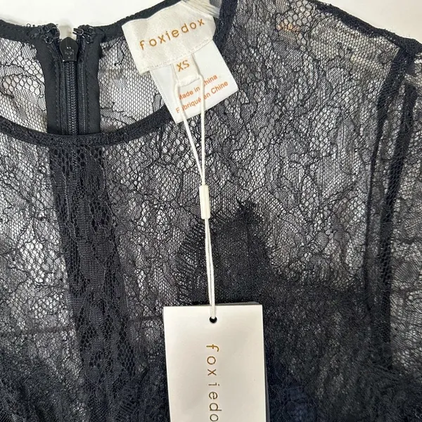 NEW Foxiedox Nixie Lace Wide Leg Illusion Neck Jumpsuit, NWT, Size XS, MSRP $189 - Image 9