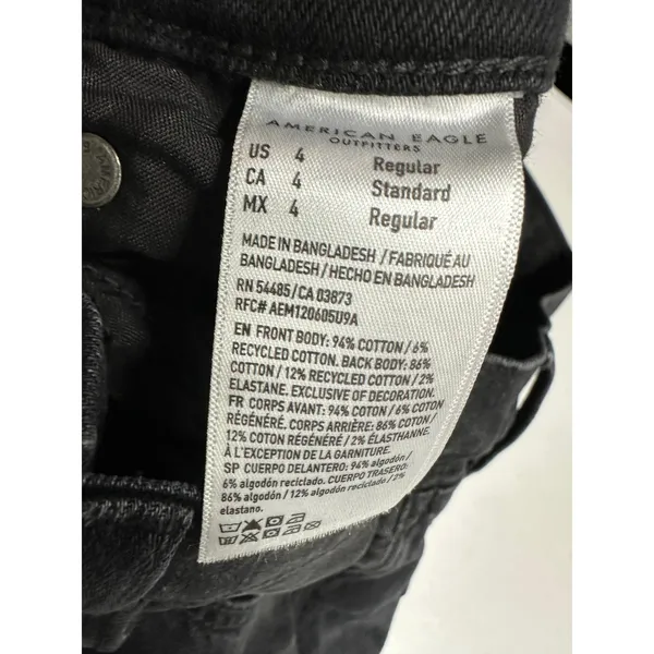 American Eagle Womens Strigid Super High Rise Baggy Straight Denim‎ Jeans Sz 4 - Image 10