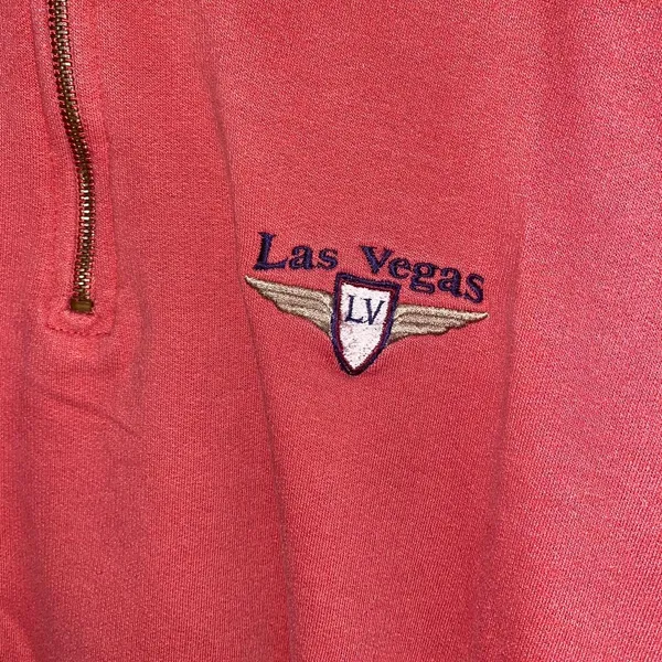 American Vintage Pink Las Vegas Half Zip Sweatshirt - Image 4