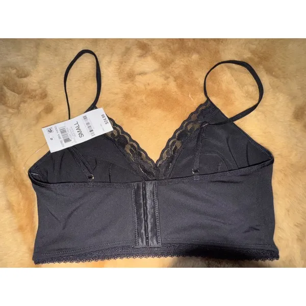INC‎ International Concepts Women's Lace-Trim Bralette, Black, Size S, NWT - Image 3