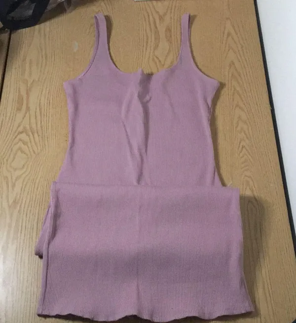 New Women’s Venus Ribbed Midi dress Mauve Size Medium - Image 4