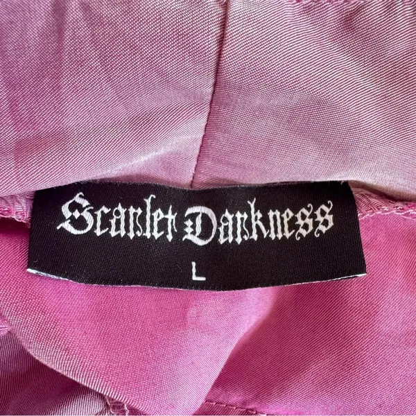 SCARLET DARKNESS Women Renaissance Retro Shirt Lantern Sleeves Top Size L Purple - Image 7