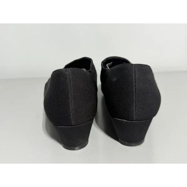 IMPO Ginny Women's 9.5M Black Sash Stretch Memory Foam Wedge Dress Shoes - Image 13