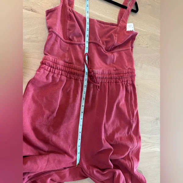Free People Inbound Onesie crimson red size large NWT - Image 10