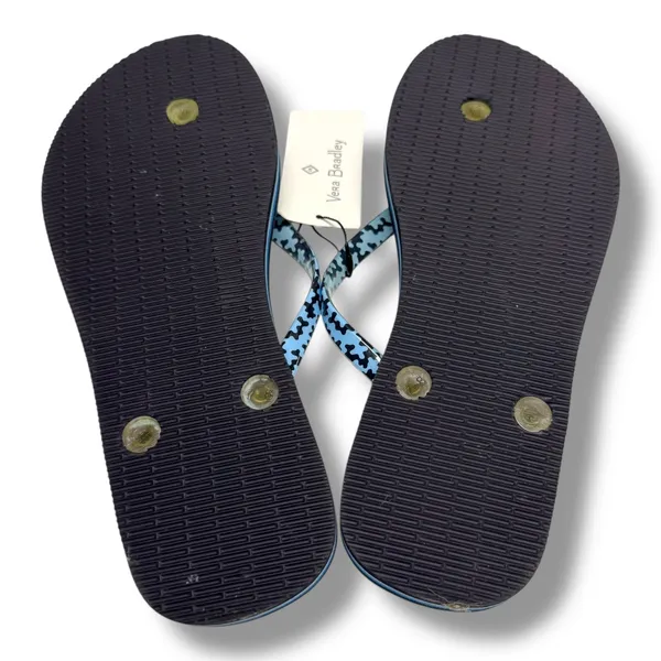 Vera Bradley Blue White Aqua Go Fish Flip Flops NEW with Tags‎ 7-8 - Image 3