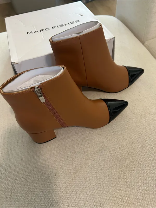 Marc Fisher Jelanie2, Dark Natural Leather, Size 8, NWT - Image 3