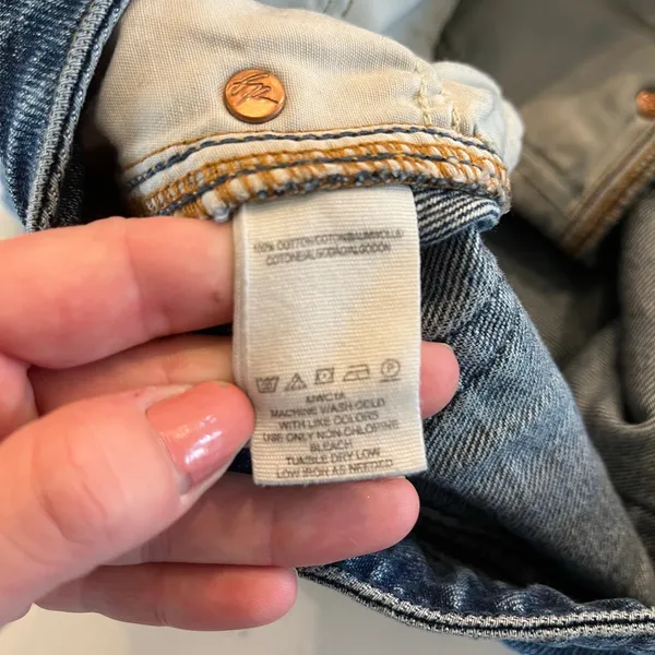 Free People We The Free Denim A-Line Mini Skirt‎ in Dark Denim Size 26 - Image 6
