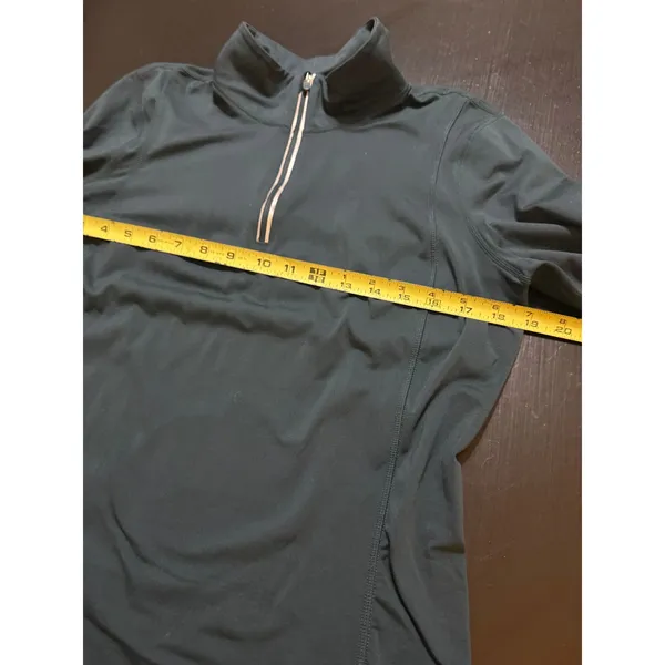 GapFit‎ Womens L Quarter Zip Long Sleeve Running Top Teal Green Thumbhole Cuffs - Image 3