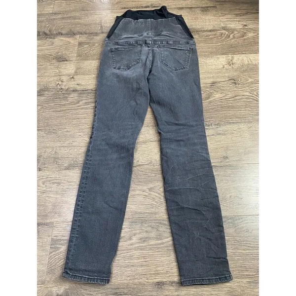 EUC Womens Madewell Maternity Skinny‎ Jean over belly grey distressed size 27 - Image 2