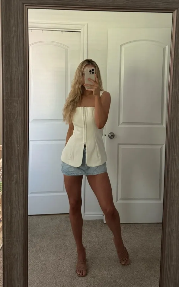 Vienna Structured Top White Size XS - Image 3