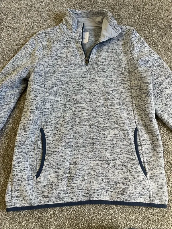 Blue and White Quarter Zip Size M - Image 3