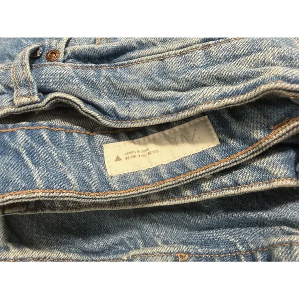 Zara Women Light Wash High Rise Straight Leg Denim Jeans Size 4 - Image 10