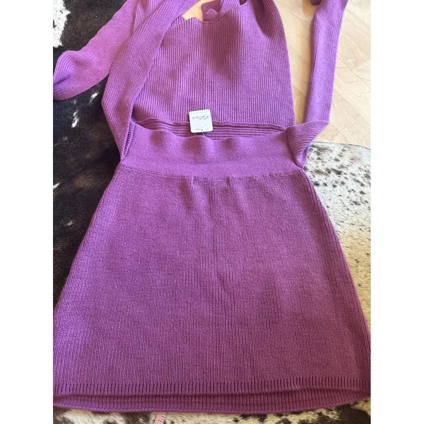 FREE PEOPLE BEACH NEW Orchid Convertible‎ Low-Back Mini Dress In Purple Size M - Image 7