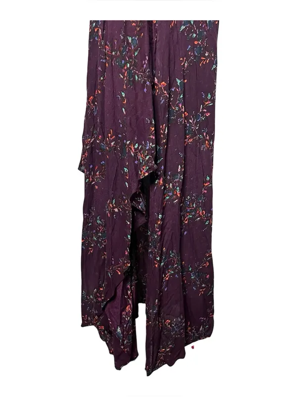 Free People FP One Purple Asymmetrical Hem Livia Maxi Dress Boho Summer READ - Image 6