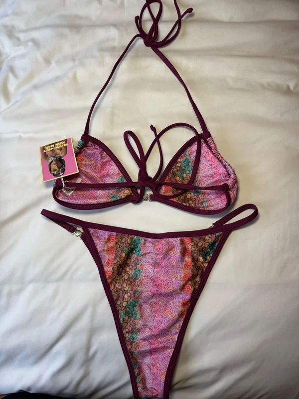 Strawberry MilkMob Bikini Set Top Medium Bottoms Large - Image 2