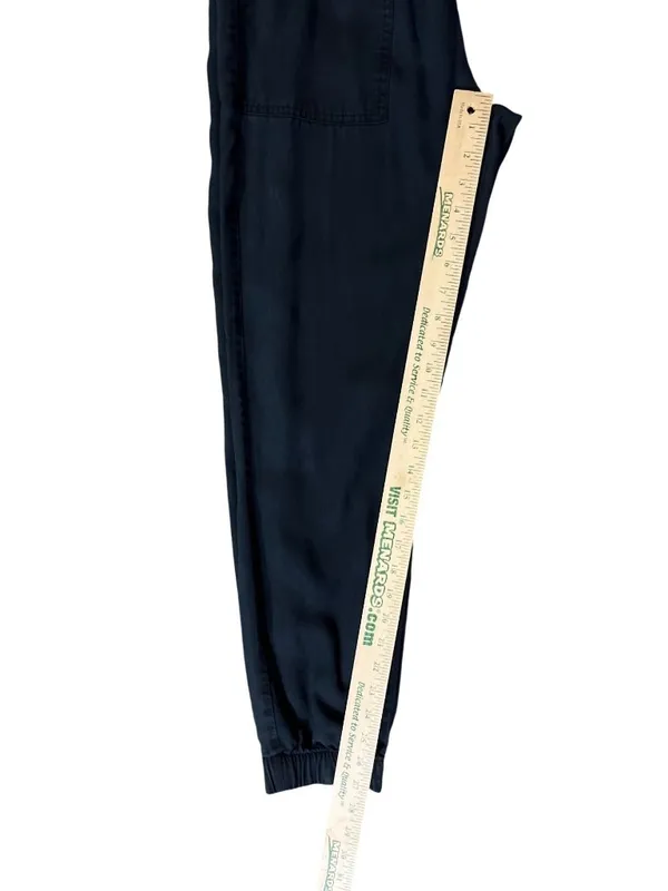 Abercrombie & Fitch Women’s S Navy Paperbag Jogger Pants Used Blue Lyocell - Image 8