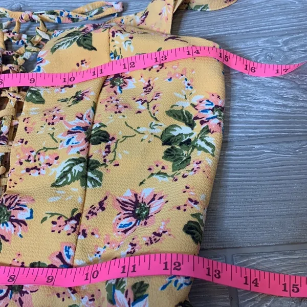 Flynn Skye Leila lace up dress squash floral print sz XS‎ - Image 8