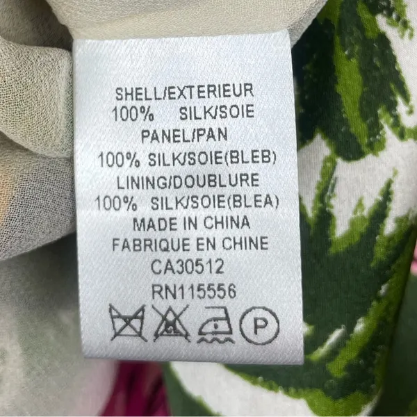Ports‎ International Multicolor Floral 100% Silk Short Cap Sleeve Flowy Dress - Image 7