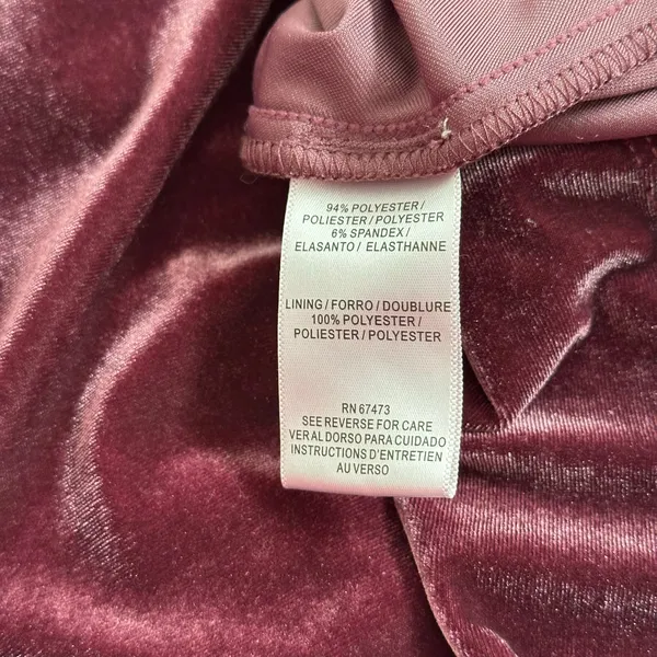 Taylor Sz 10 Midi Dress womens Purple Plum Velvet Empire Waist Flutter Sleeves - Image 10