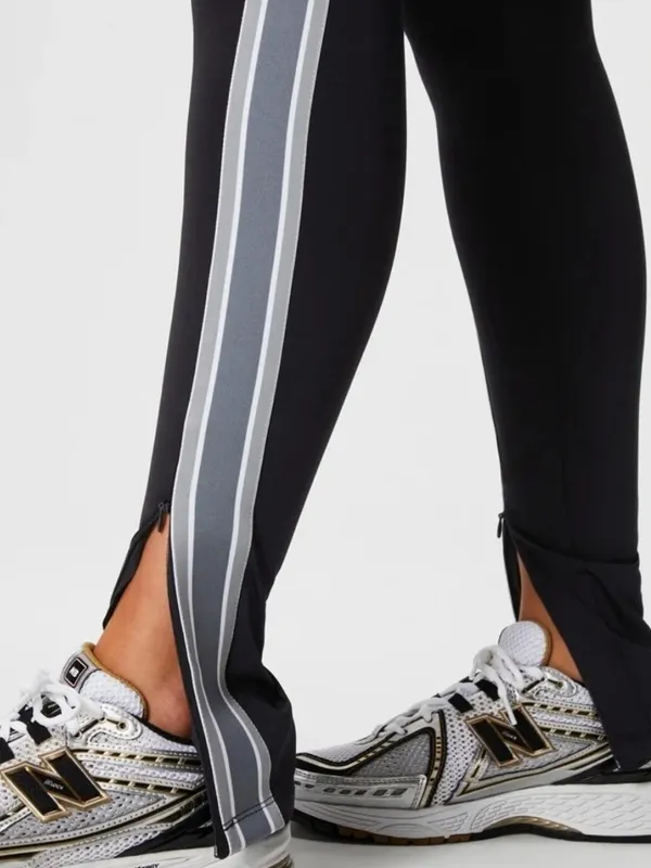 Fabletics Black Motion365+ Twisted Stripe Pull On Pant - Image 7