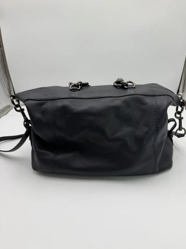 Coach F59325 Navy Blue Pebbled Leather Satchel Crossbody Shoulder Bag - Image 2