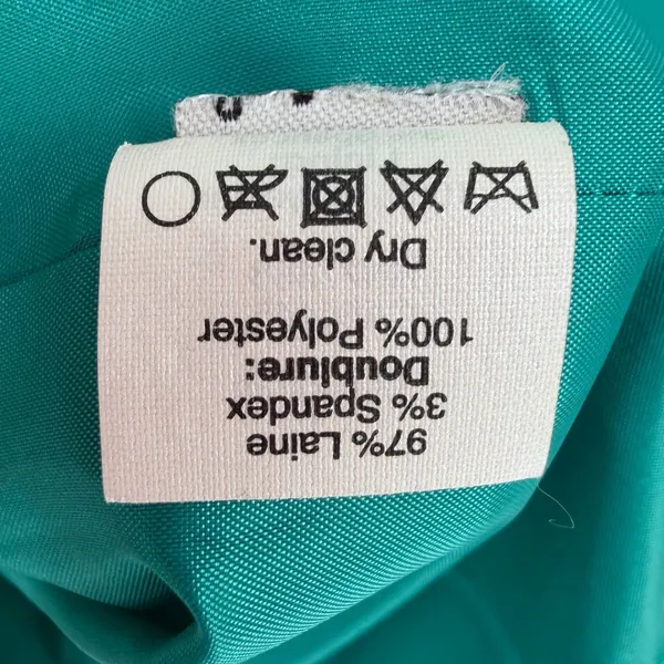 J.Crew Jules Wool Shift Dress Women 8 Teal‎ 3/4 Sleeve Classic Career Preppy - Image 5