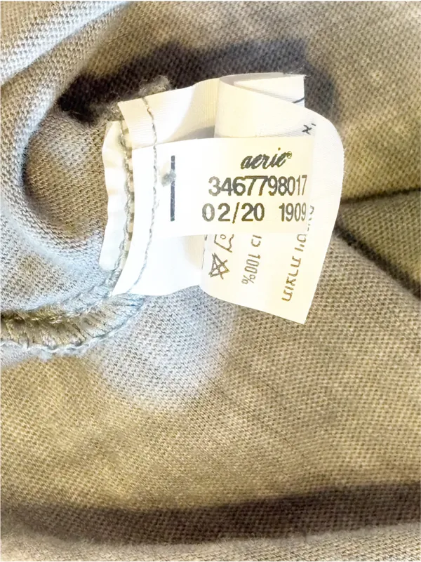 Aerie‎ tie-dye cropped t-shirt with drawstring side-tie detail size XS - Image 5