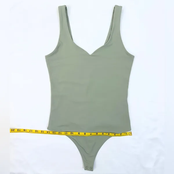 Abercrombie & Fitch Soft Matte Seamless Sweetheart Bodysuit - Mint Green - S - Image 10