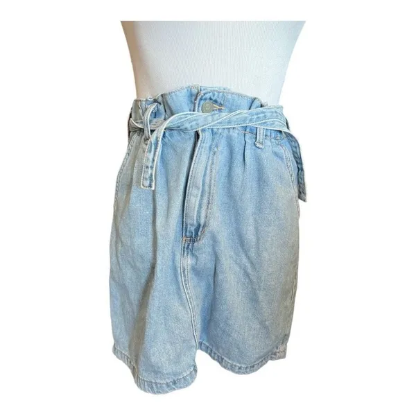 Womens Hollister Denim Ultra High Rise Jean Paperbag Skirt w Belt - Sz 9 - Image 2