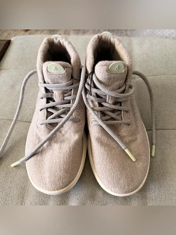 Allbirds Mizzle Merino Wool Runner-Up Ankle Sneaker Lace Light-Gray Size 10 - Image 5