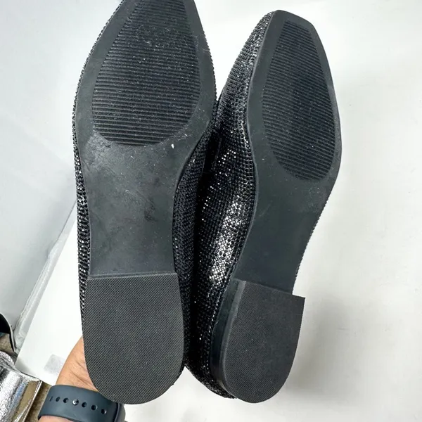 NEW Steve Madden Riski Black Rhinestone Studded Loafers, NEW, Size 6, MSRP $99 - Image 11