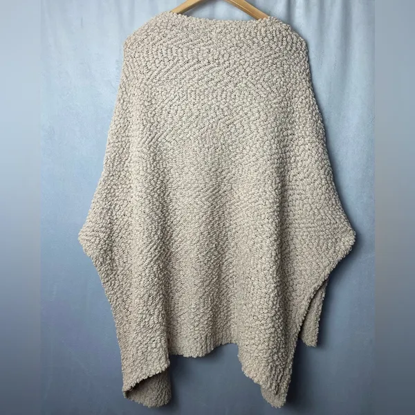 FAVLUX Bouclé Knit Cardigan Beige Fall Grandpacore oversized Cozy Layer M - Image 3