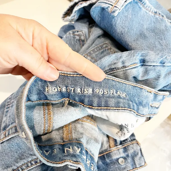American Eagle Highest Rise 90s Flare Jeans Blue 2 Long - Image 5