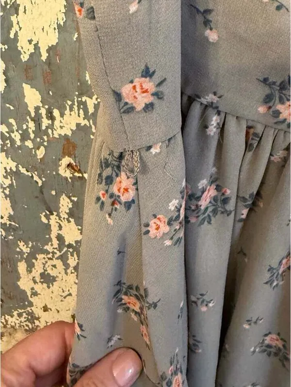 Altar'd State dress mini dress, sage pink floral size Medium - Image 4