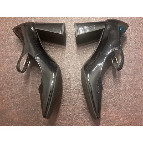 Jeffrey Campbell Black Patent Leather Mary Jane Block Heel 3.5" Pumps Size 8 - Image 5