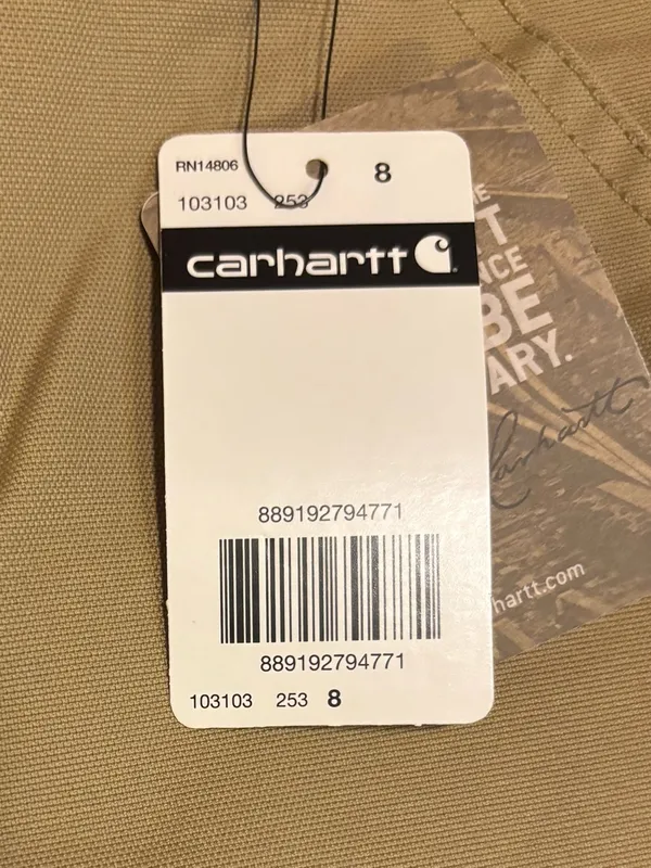 NWT Carhartt Women's Rugged Professional Series Canvas Work shorts sz 8 - Image 5