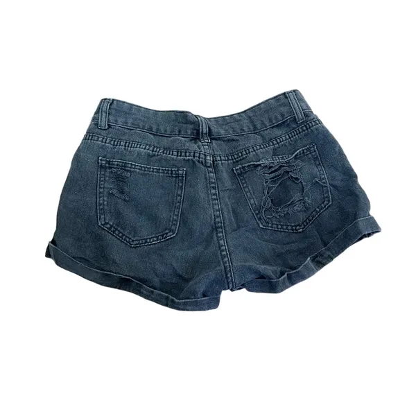 Classic Black Denim Women's Shorts - Image 2