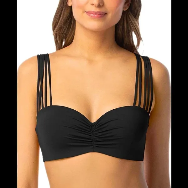 New. COCO REEF adjustable multi-way black Strappy bikini top. 32/34-C - Image 2