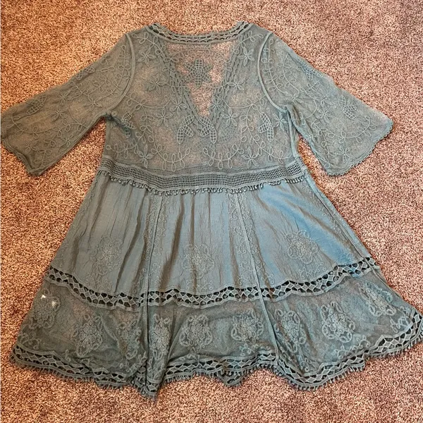 Green/Teal Lace Cover - Image 8