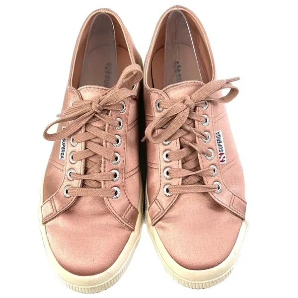 Superga 2750 Satin Blush Pink Sneakers - Size 9 - Image 3