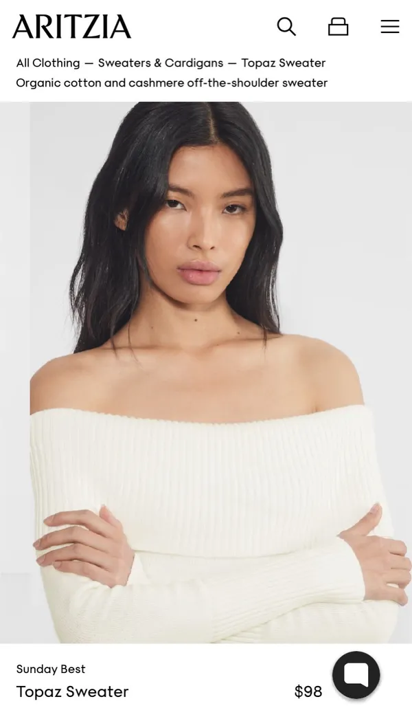 Aritzia Sunday Best Topaz Sweater - Image 3