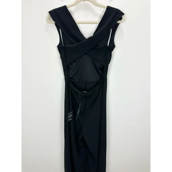 Lulus Thinking Out Loud Black Backless Jumpsuit Formal Cocktail Party Medium NWT - Image 10