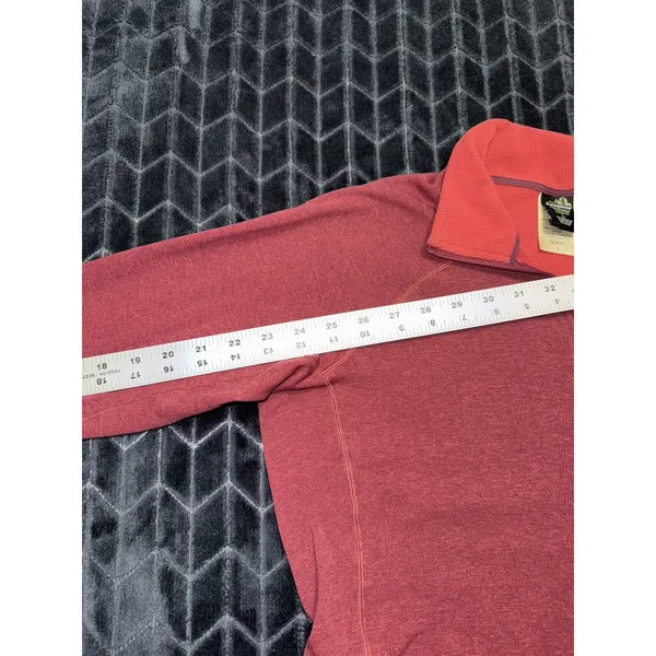 Patagonia Women's Base Layer Capilene Expedition Zip-Neck Pullover Red Sz L VTG - Image 8