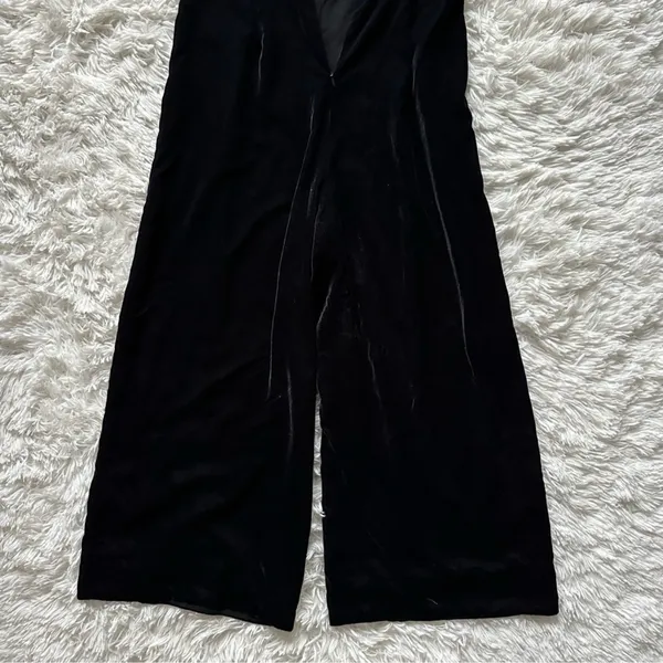 Jcrew Cropped Velvet Jumpsuit Black Size 6 - Image 12